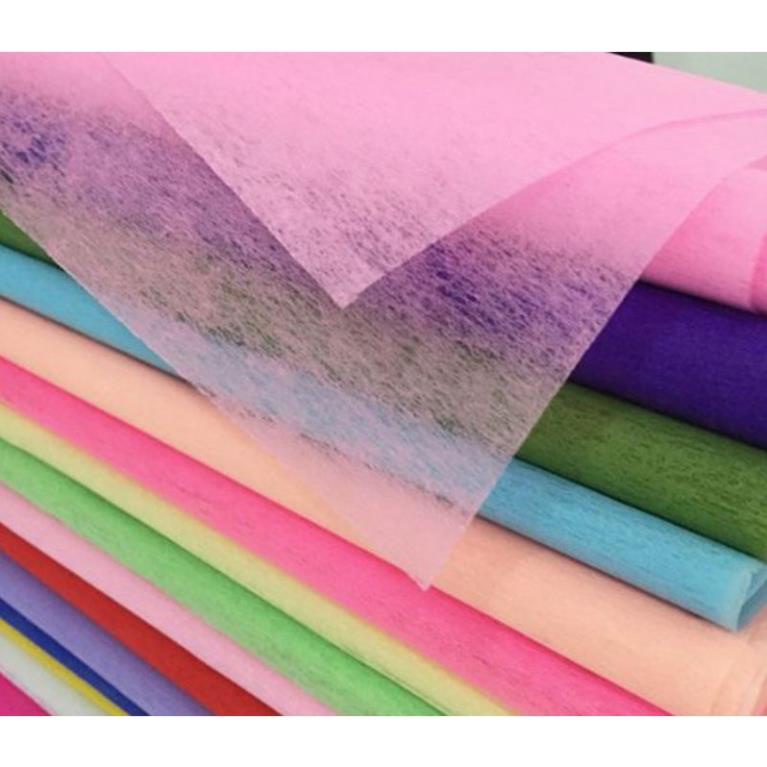 Combo 5 tờ giấy lụa gói hoa làm đồ thủ công handmade trang trí mần non nhiều màu kích thước 50*50cm