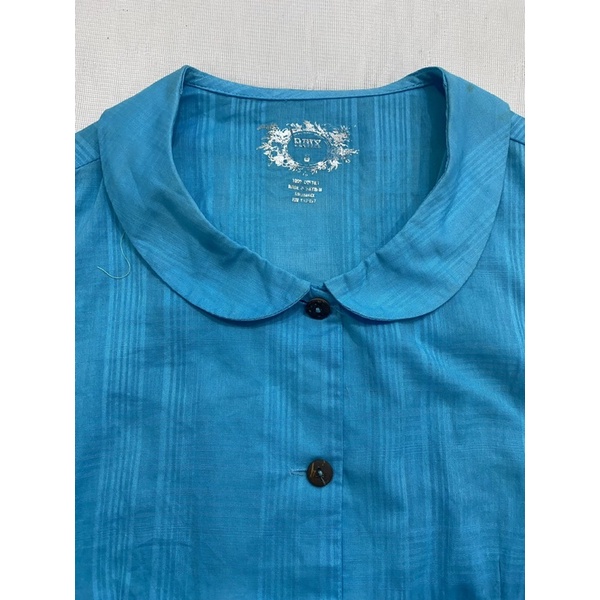 Áo sơ mi sát nách cổ tròn Nino.maxx xanh/ cam  - Thanh lý vnxk