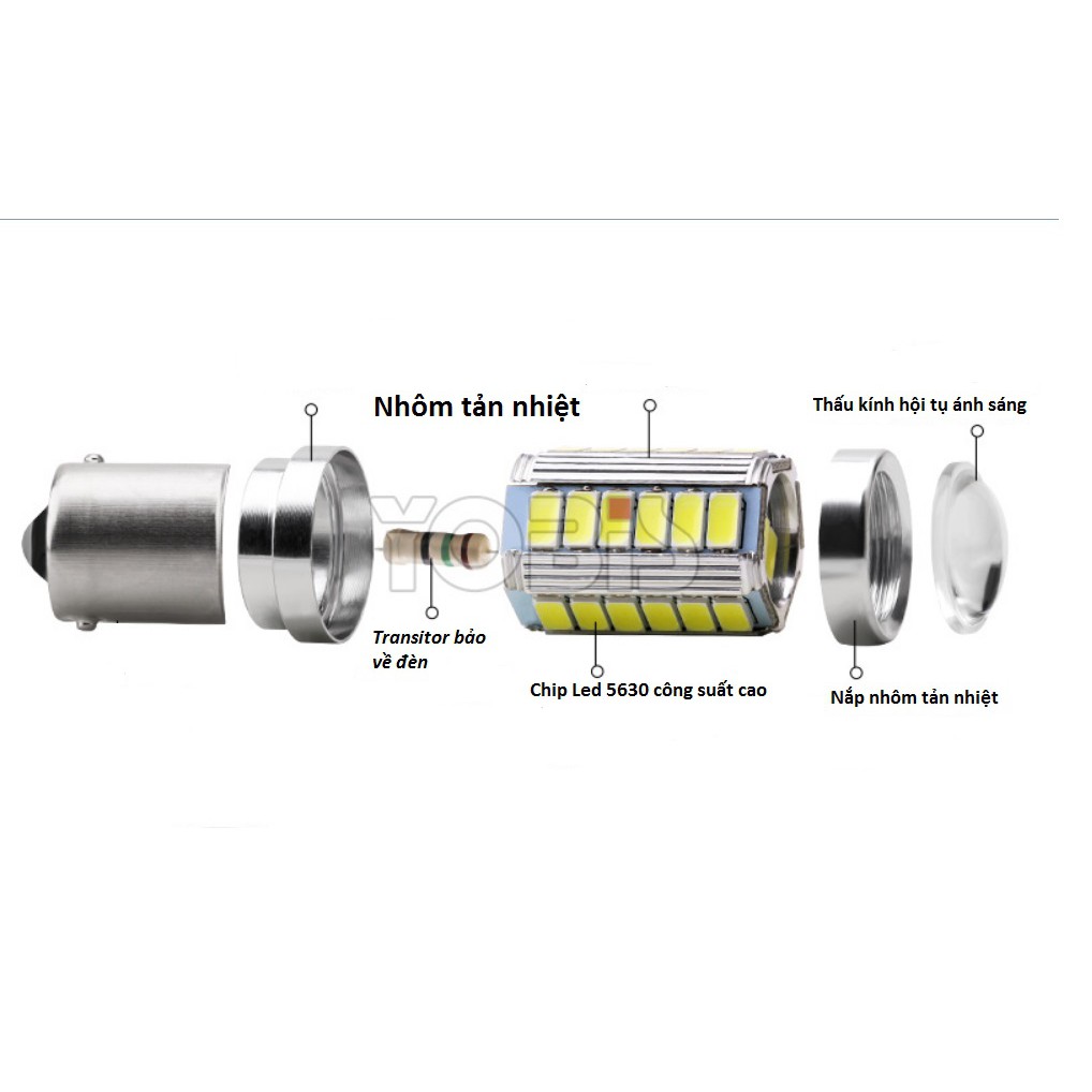 và chân 1156 [BA15S] Trắng- vàng - đỏ