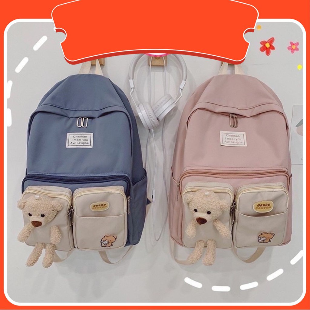 Tối Shop Balo Thời trang nữ Gấu Kute giá rẻ cao cấp nhiều màu thích hợp đi học đi chơi du lịch Sẵn lòng phục vụ