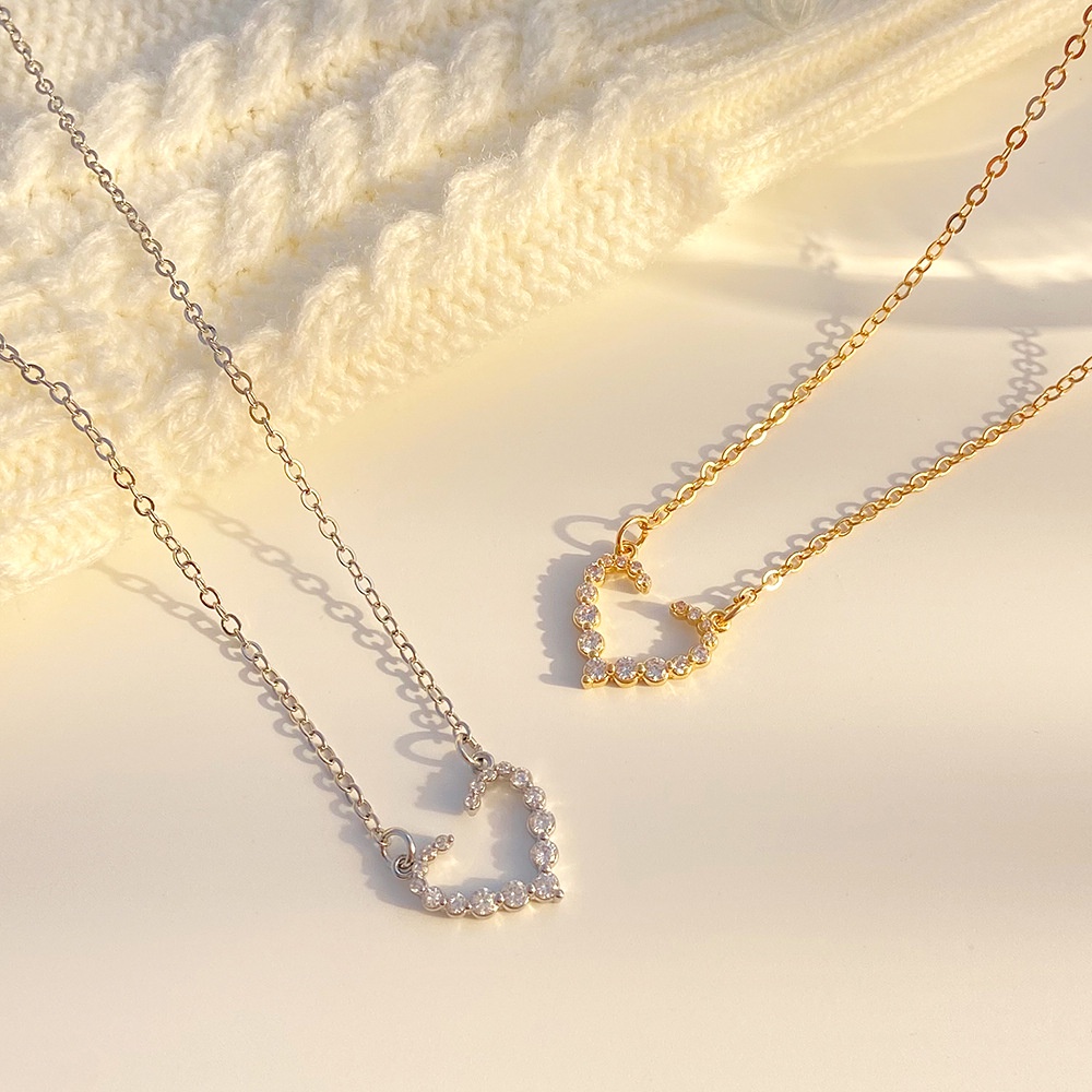 Vòng cổ Nữ Mặt Trái Tim Thời Trang Hàn Quốc