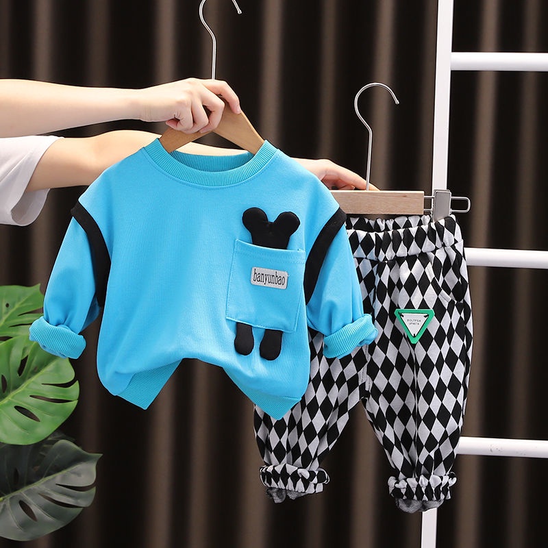 Set Đồ Phối Áo Sweater Thời Trang Mùa Thu 2022 Mới Cho Bé Trai