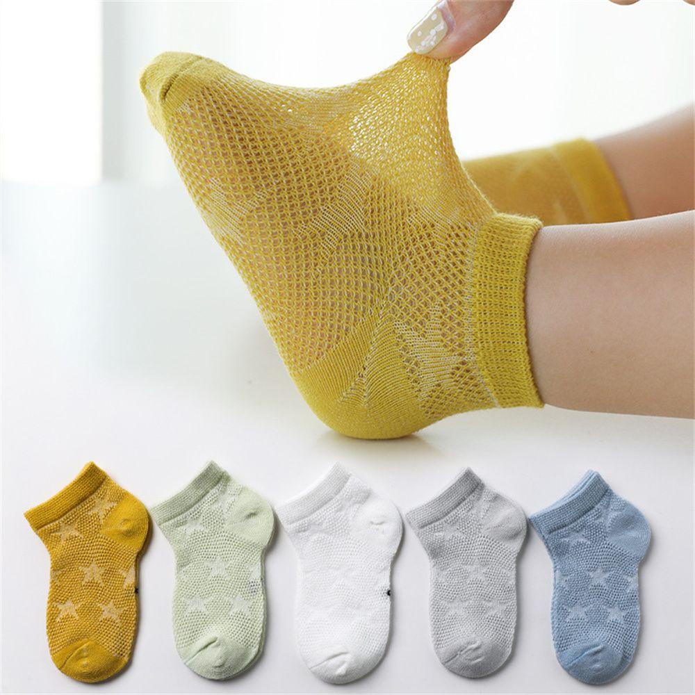 Vớ Cotton Thoáng Khí Siêu Mỏng Dễ Thương Cho Bé 0-5 Tuổi