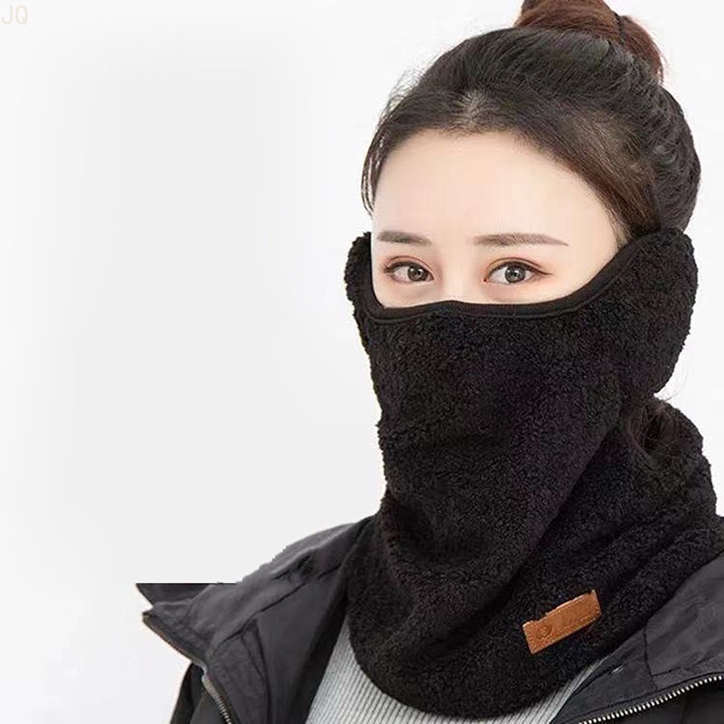 Mặt Nạ Lông Cừu Dày Che Phủ Tai Chống Gió Giữ Ấm Mùa Đông Cho Nữ