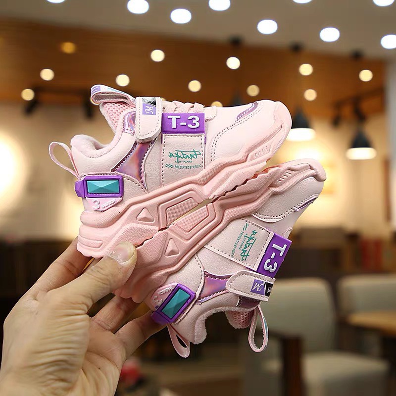 giày thể thao bé trai, bé gái siêu nhẹ có quai dán chống trượt dạ siêu hot có video ảnh thật QCCC ful box TY518