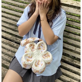 Túi bông hoa len nhung đũa mini size