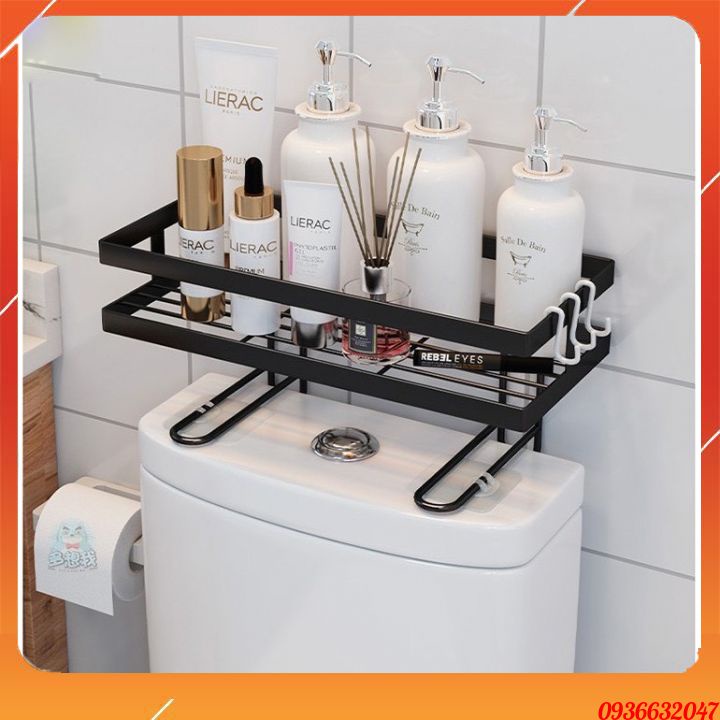 Kệ sắt để đồ sau bồn cầu 1 tầng siêu gọn ⚡FREESHIP EXTRA⚡ cho toilet được gọn gàng, giao màu ngẫu nhiên