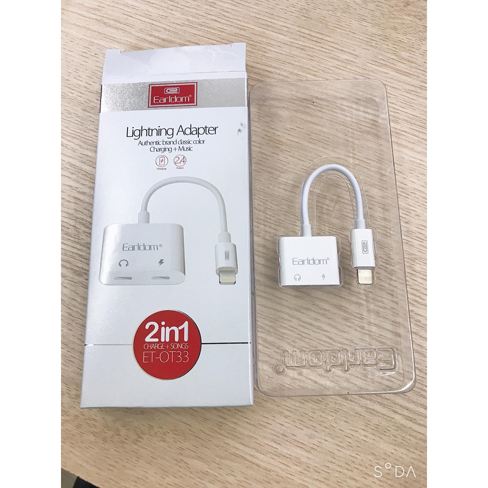 Jack Chuyển Lightning 2 in 1 Earldom OT-33 (Ra 2 Cổng Lightning)