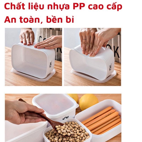 Hộp đựng cơm văn phòng, thực phẩm tủ lạnh White Pack nội địa Nhật Bản