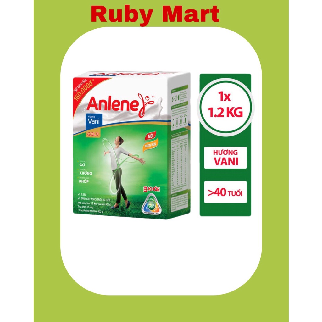 Sữa bột Anlene Gold MovePro hương vani hộp 1.2kg (trên 40 tuổi)