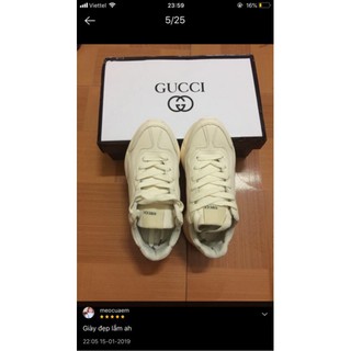 (Fullbox+tag)Giầy chunky màu trắng kem chất đẹp