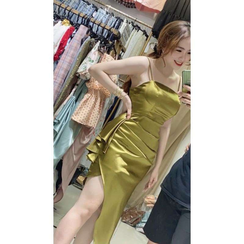 [Mã FATHANG5 giảm 10K đơn 50K] đầm body phi 2 dây bèo tà đổ | BigBuy360 - bigbuy360.vn