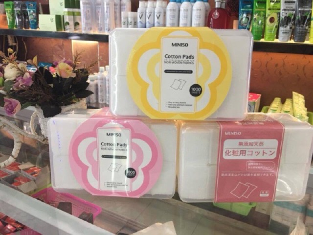 Hộp 1000 Miếng Bông Tẩy Trang Miniso Nhật Bản | BigBuy360 - bigbuy360.vn