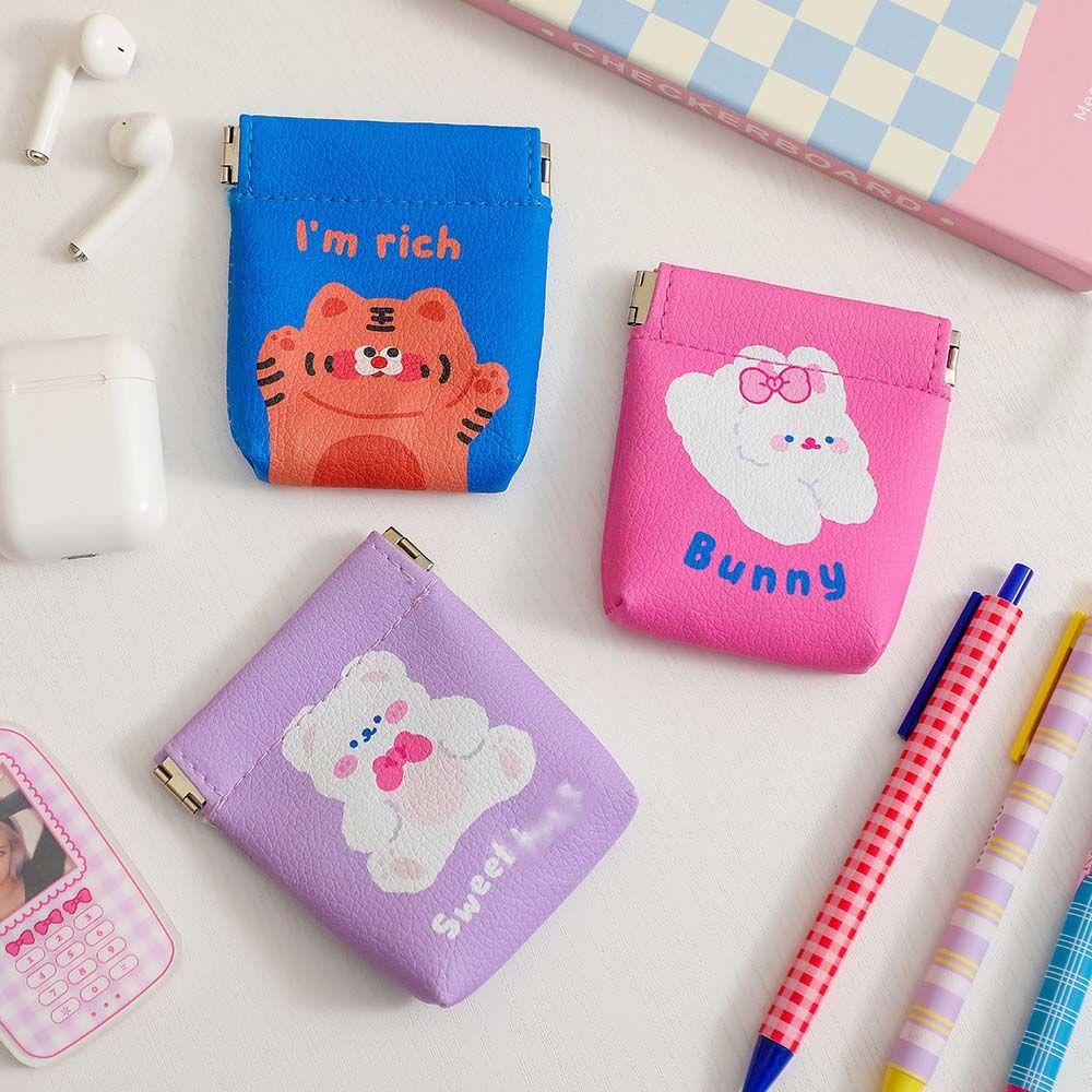 Ví Đựng Tiền Xu / Mỹ Phẩm Mini Hình Thỏ Dễ Thương