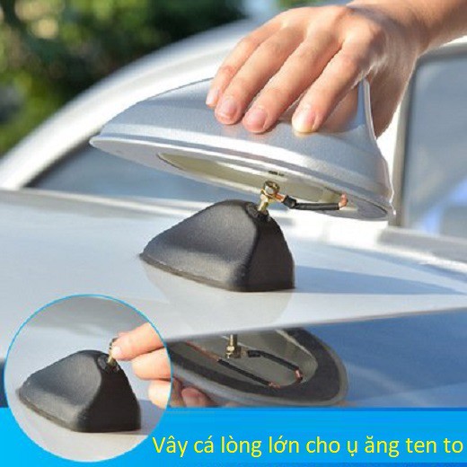 Vây cá mập ăng ten LOẠI LỚN kích thước lòng rộng cho ụ ăng ten to 7 màu thời trang thể thao xe hơi ô tô