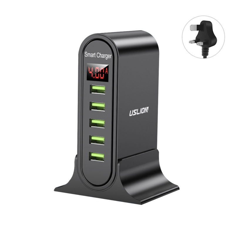 Tẩu Sạc 5 Cổng USB 5V 4A Nhiều Cổng Cho Màn Hình Kỹ Thuật Số Thông Minh