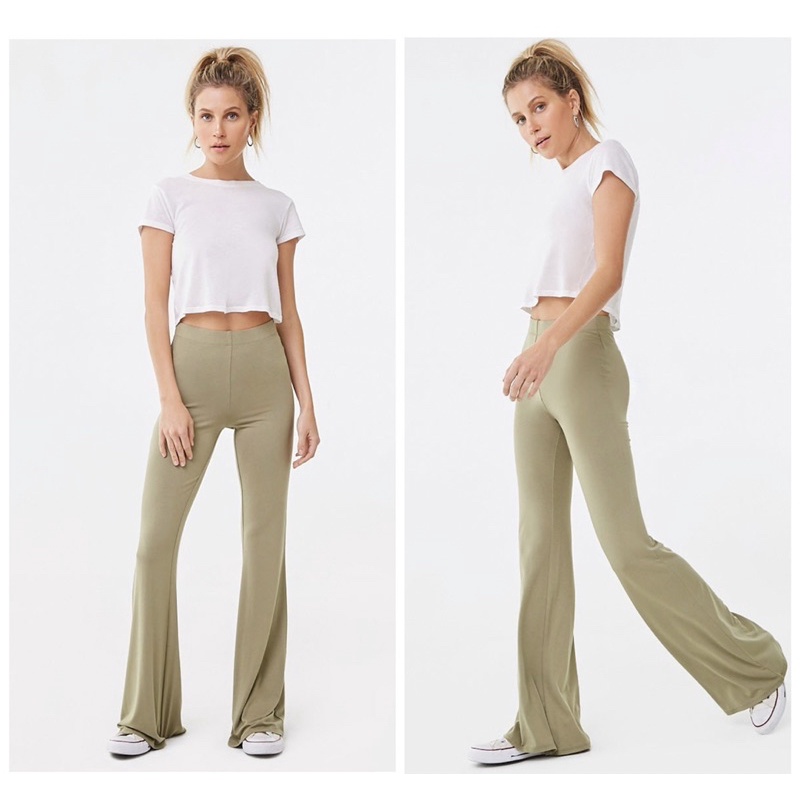 Quần loe thun f21 dư xịn -