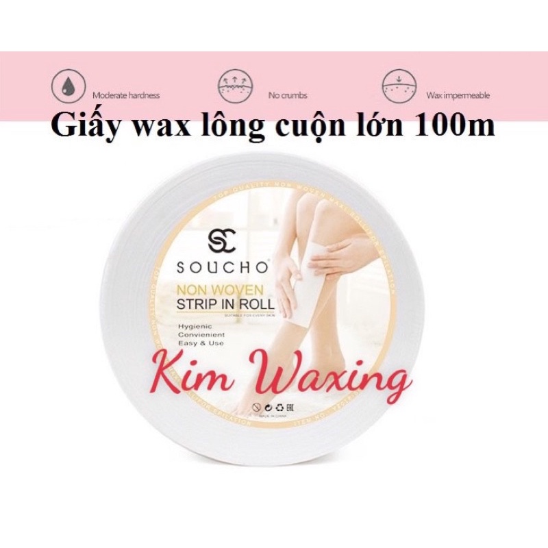 Giấy wax lông cuộn lớn 100m Soucho Chính hãng