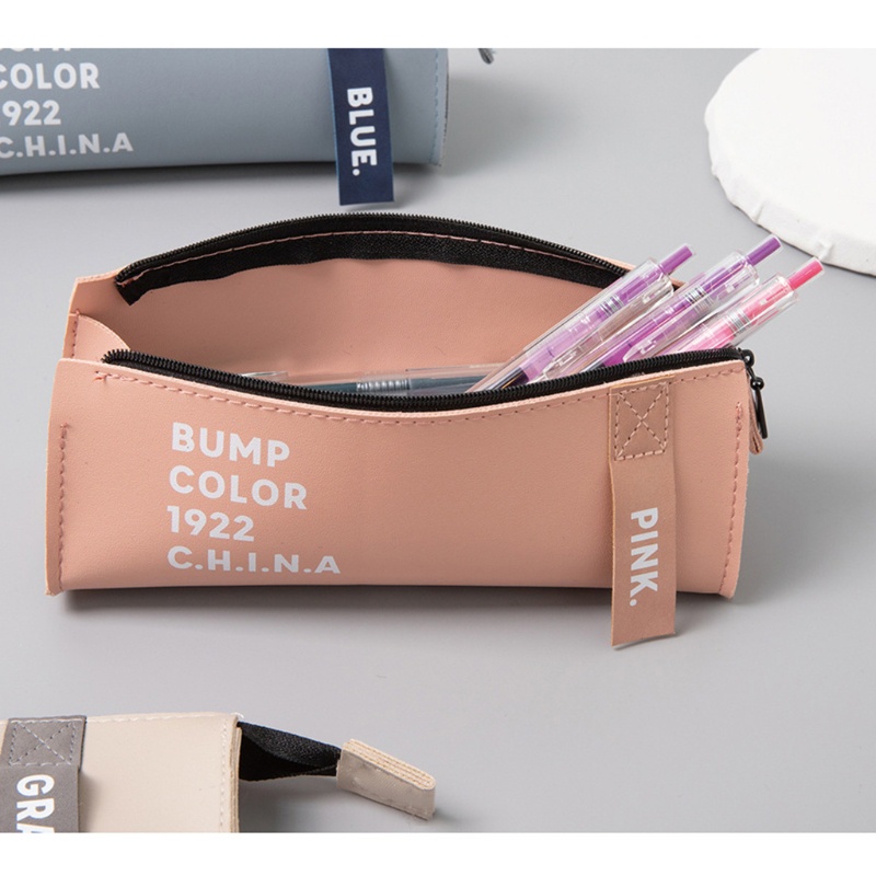 Túi Đựng Bút / Đồ Trang Điểm Bằng Da Pu Có Tay Cầm Tiện Dụng Cho Bé