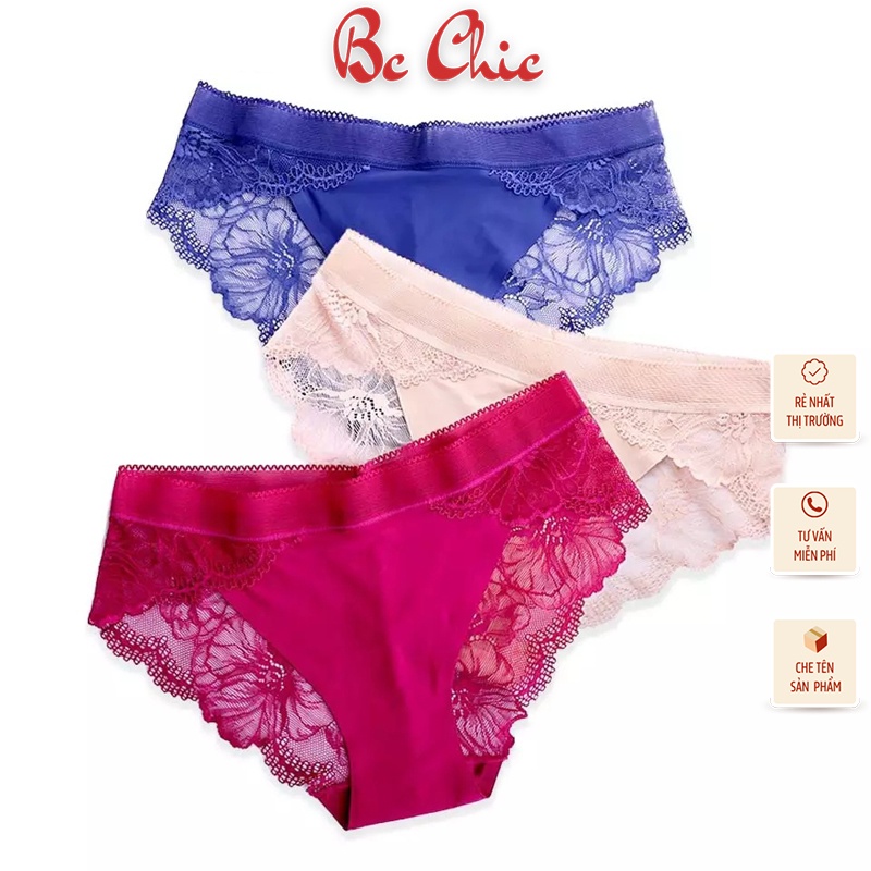 Quần Lót Nữ , Quần Lót Đúc Su thiết kế phối ren cao cấp tôn dáng gợi cảm sexy quyến rũ mã 8423 BC_CHIC LINGERIE
