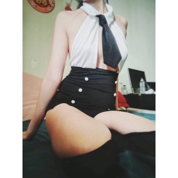 Set Thư Ký/Cosplay Thư Ký sẻ ngực gợi cảm, đáng yêu