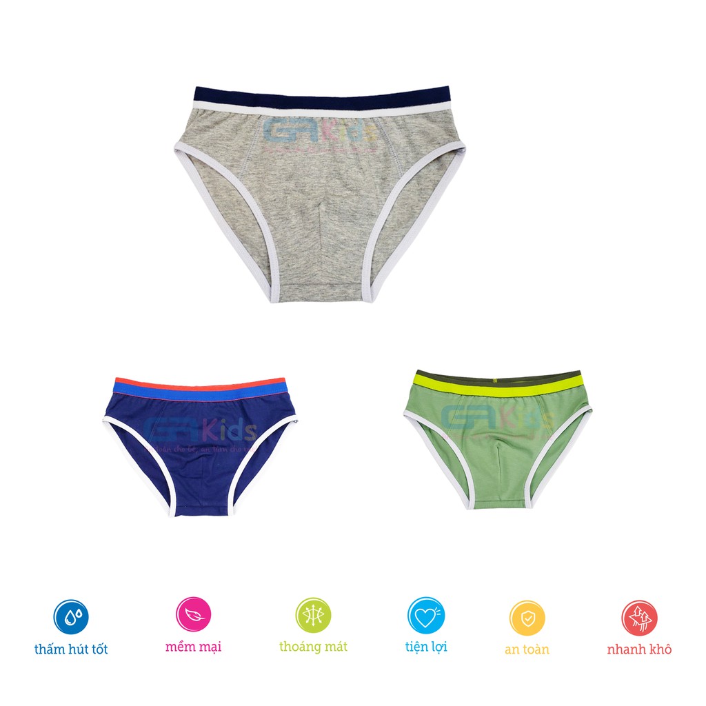 Combo 3 Quần Lót Bé Trai Cotton Brief