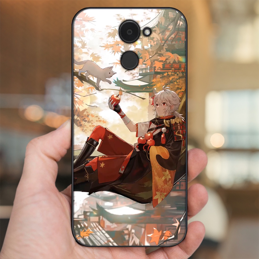 Ốp lưng Huawei Y7 Prime viền đen in hình Kazuha Genshin Impact
