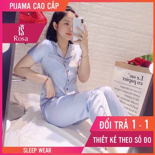 - set pijama lụa xanh ngọc cao cấp - mã l201