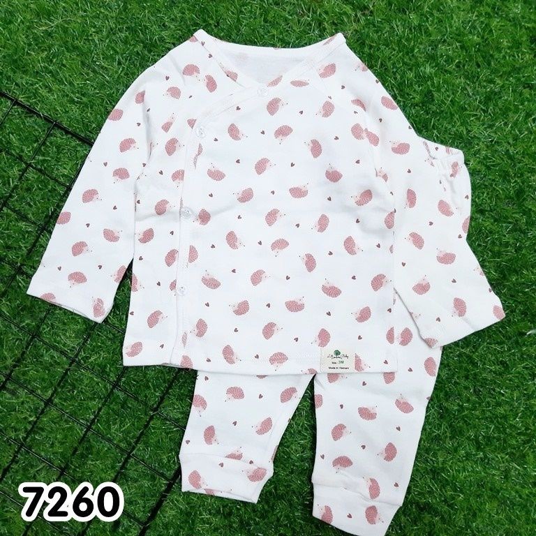 Bộ Dài Tay Bé Gái Cài Nút Cho Bé Từ 3-11KG