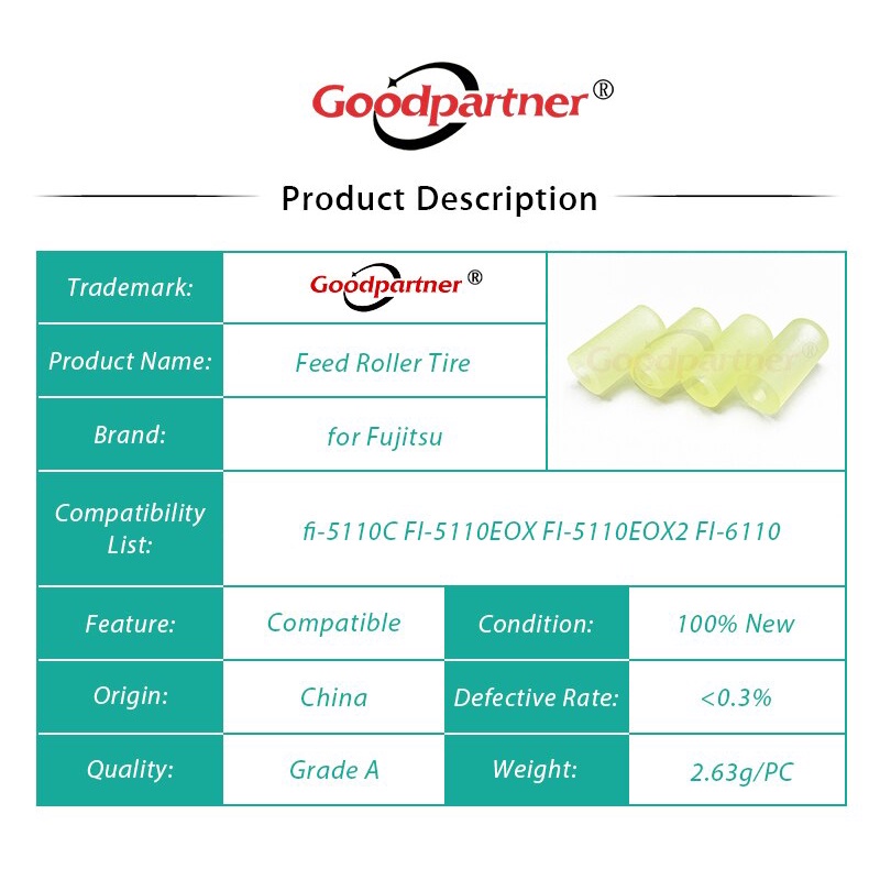 Set 4 Bánh Xe PA03360-Y101 PA03586-K984 Chuyên Dụng Cho Fujitsu Fs-I-5110C Fs-I-5110EOX FI-5110EOX2 FI-6110 S500M S510 S1500