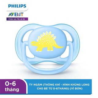 Núm ty ngậm Philips Avent thông khí - hình gấu cho bé (vỉ đơn)