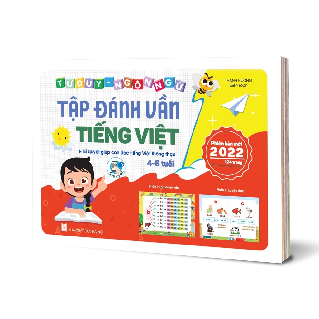 Sách Tập đánh vần Tiếng Việt, Luyện đọc, Tập viết, Thẻ đánh vần cho bé 4 6 tuổi hành trang cho bé vào lớp 1 | BigBuy360 - bigbuy360.vn