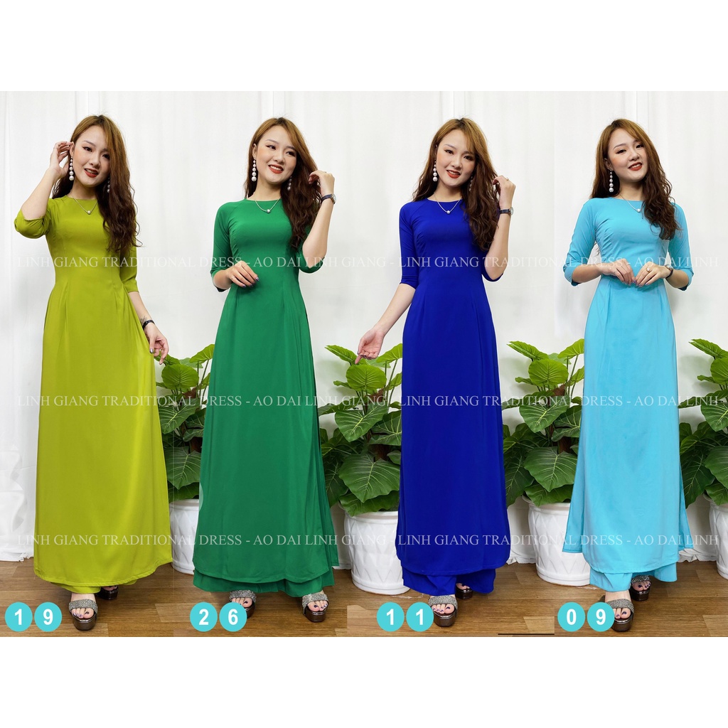 ÁO DÀI CỔ TRÒN_ TAY LỬNG_ ĐÔNG GIÁ_LINH GIANG