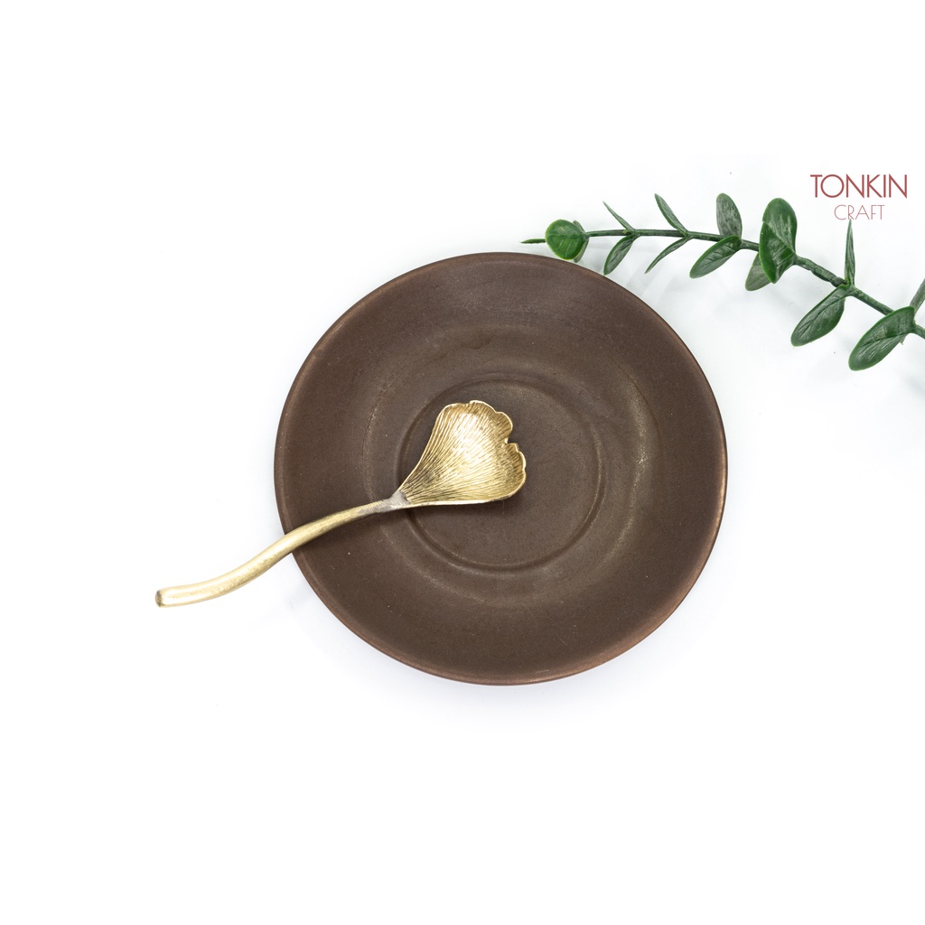 Thìa đồng thau, thìa hình lá Ginkgo, thìa cafe