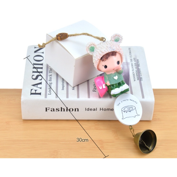 Chuông gió CẶP ĐÔI NÓN GẤU trang trí siêu dễ thương