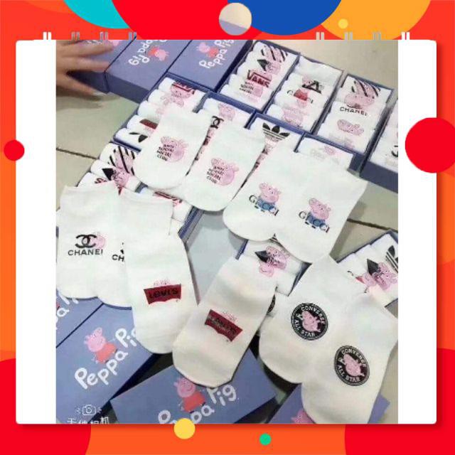[ SALE TƯNG BỪNG]  Hộp 5 đôi tất pegpa cho bé.