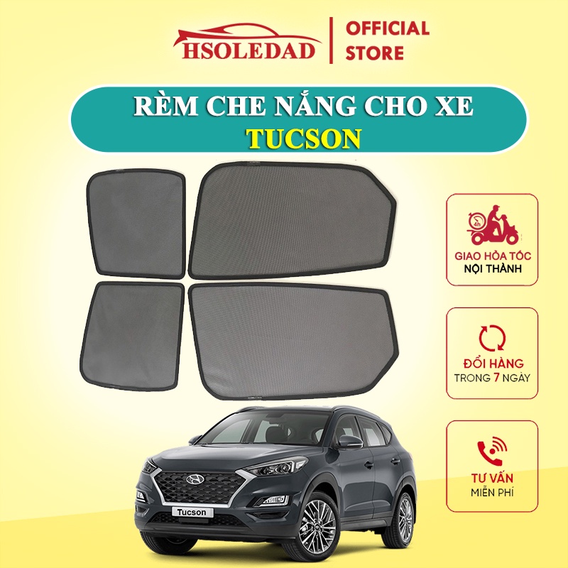 Rèm che nắng nam châm cho xe Hyundai Tucson, bộ 4 tấm cho 4 cửa, hàng loại 1 cao cấp nhất, vừa khít kính