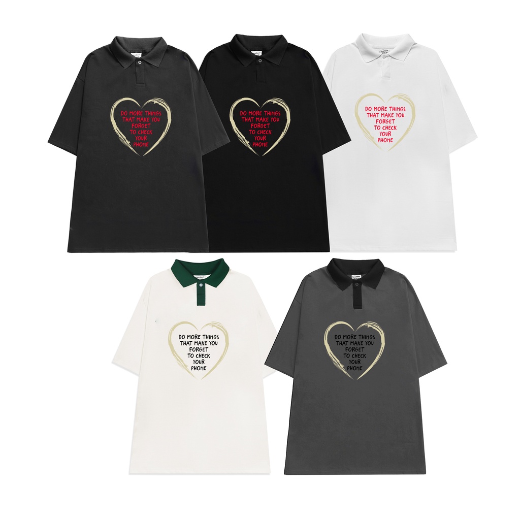 ÁO THUN FF FORM RỘNG POLO DO MORE THINGS , VẢI THUN 2 CHIỀU COTTON 250GSM
