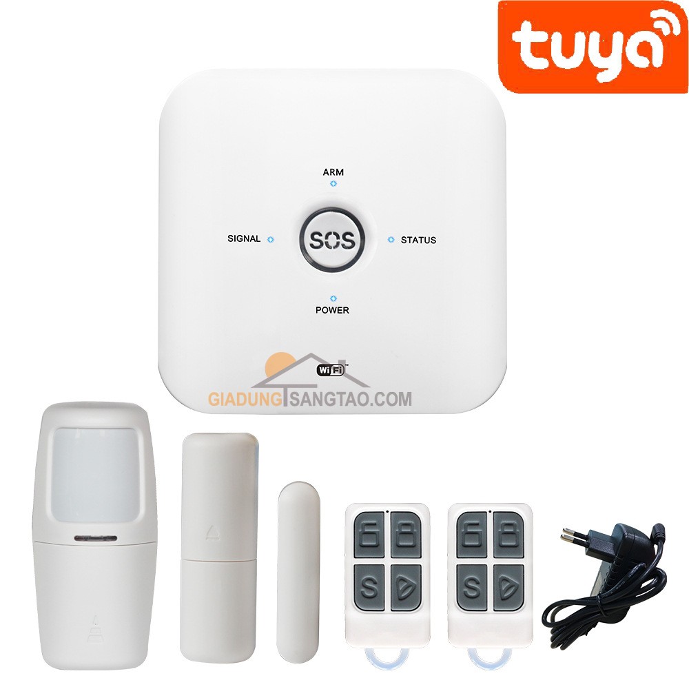 Bộ báo động chống trộm qua điện thoại Tuya wifi + sim GSM