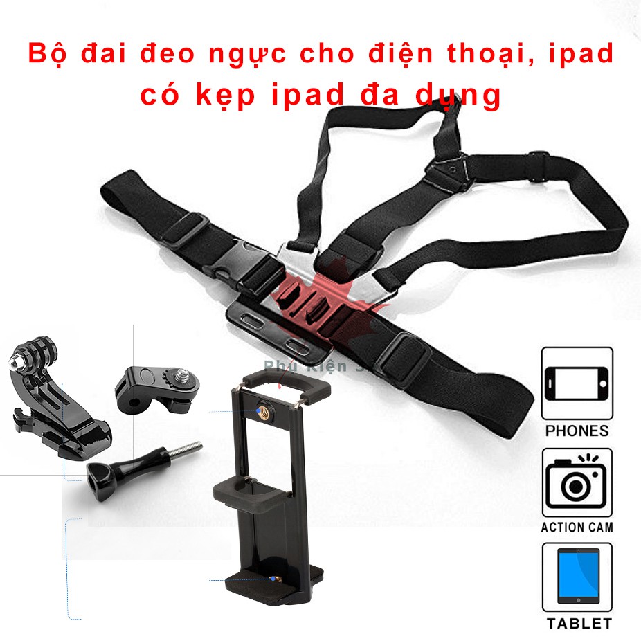 Dây đeo ngực action cam GoPro Sjcam, điện thoại làm camera hành trình