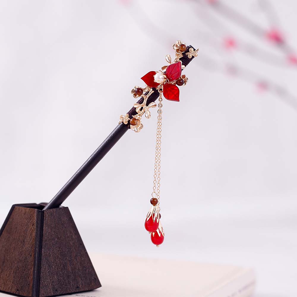 Trâm cài tóc đính hoa &amp; ngọc trai đẹp mắt cho nữ