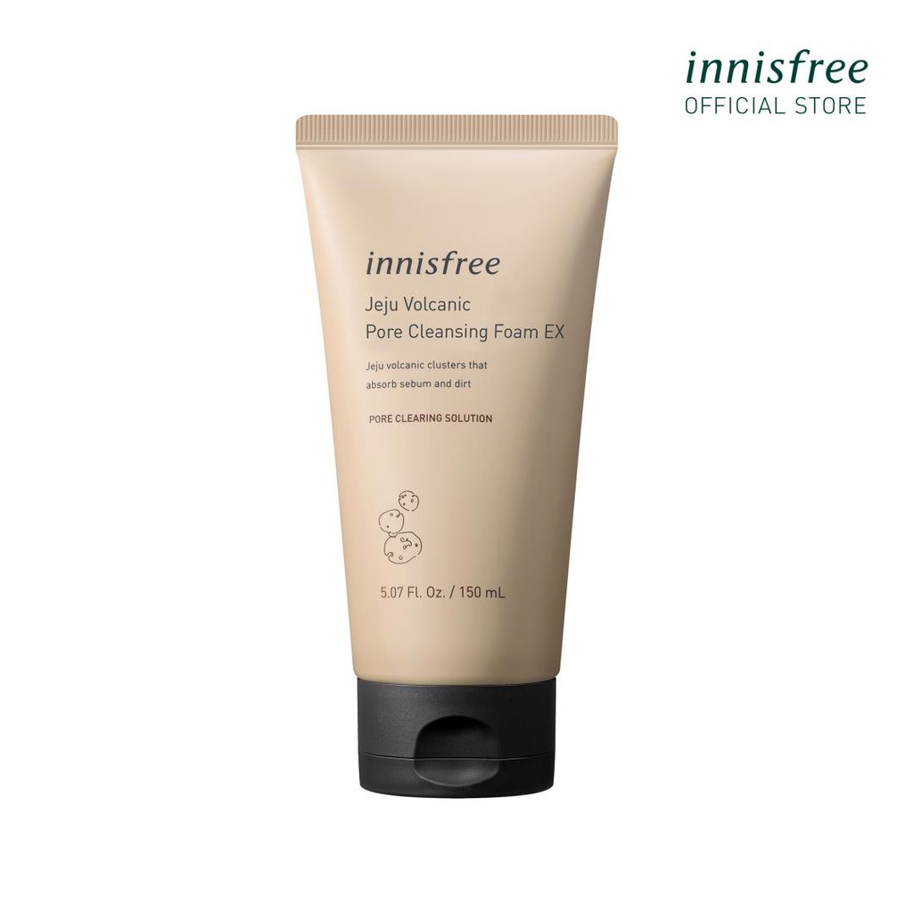 [Mã FMCGMF11 giảm 8% đơn 250K] Sữa rửa mặt se khít lỗ chân lông innisfree Volcanic Pore Cleansing Foam Ex 150ml