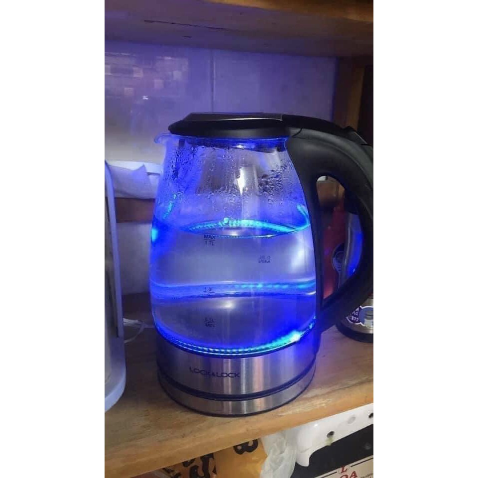 Ấm đun nước thủy tinh siêu tốc pha trà cafe thông minh Bình nước thủy tinh chịu nhiệt để bàn