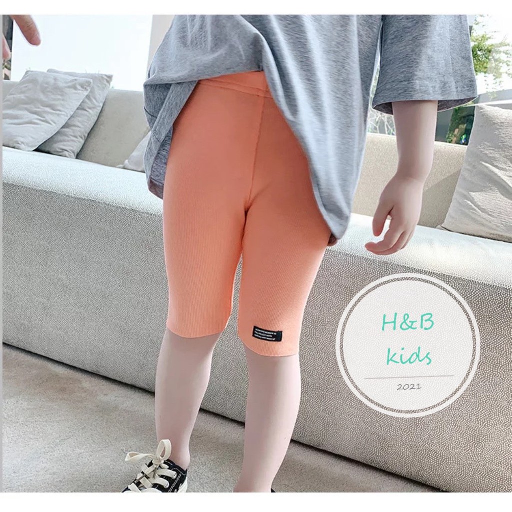 (Video) Quần legging lửng sợi tăm bé gái 1-5 tuổi quần ngố ôm chất nhẹ mát