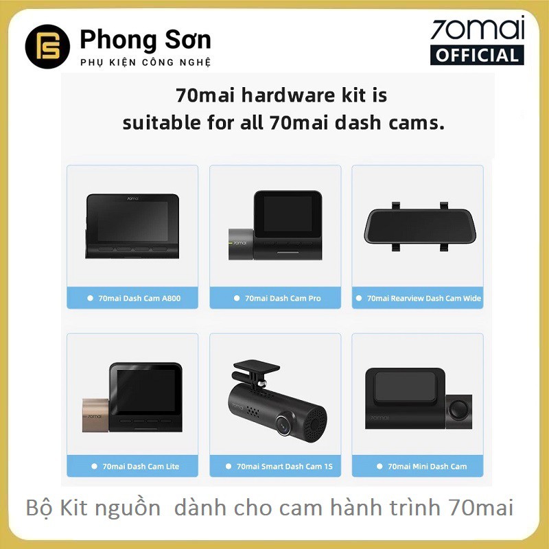 Dây nguồn Hardware Kit 70mai , đấu trực tiếp điện cho Camera hành trình 70mai Dash Cam A800 -Bảo Hành 06 Tháng | BigBuy360 - bigbuy360.vn