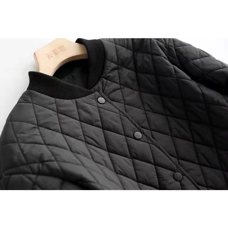 Áo Phao Hoạ Tiết Quả Trám Hai Lớp Dày Dặn - A022