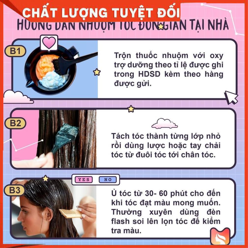 Thuốc nhuộm tóc Nâu khói trầm kèm bộ dụng cụ nhuộm tóc