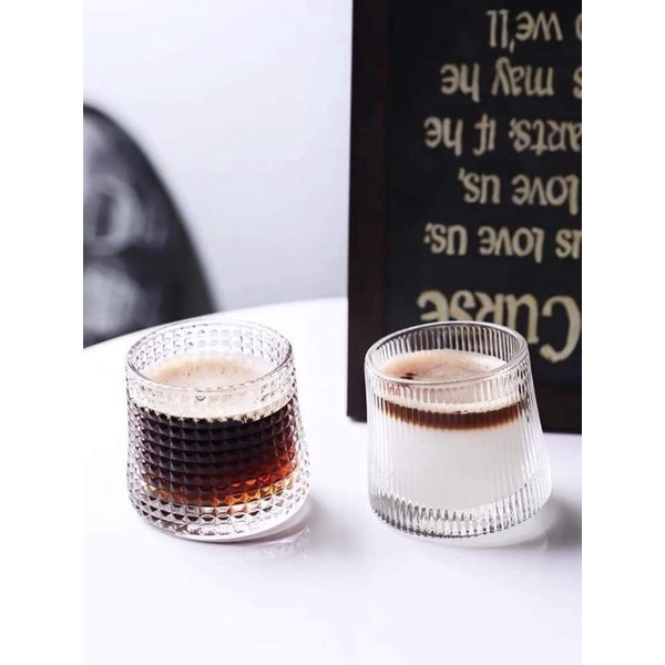 Set 6 cốc thủy tinh xoay chịu nhiệt siêu dày chống đổ mẫu mới