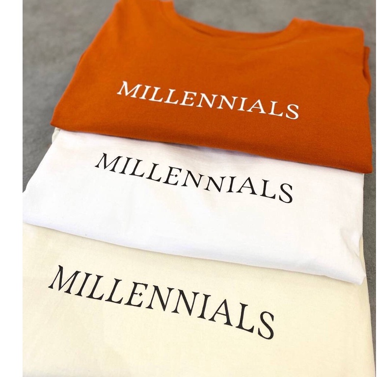 xả sốc Áo thun tay lỡ cotton 100% MILLEn