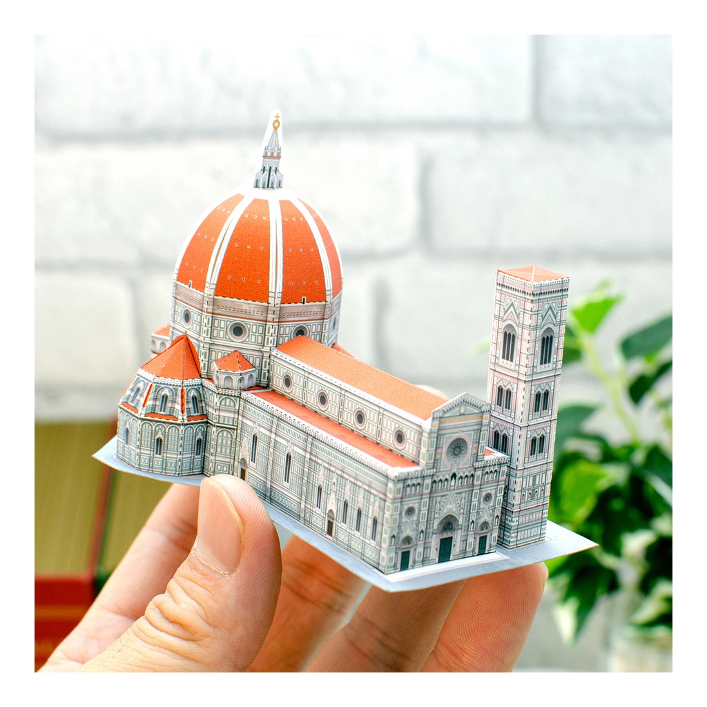 Mô hình giấy kiến trúc Nhà thờ chính tòa Firenze Florence Cathedral Mini - Italy